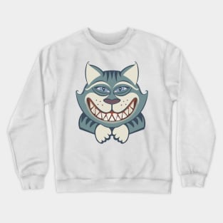 CAT WITH TOOTHY SMILE Crewneck Sweatshirt